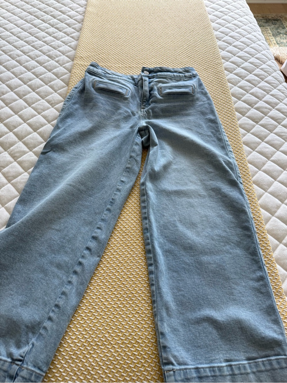 Talbots cropped Wide-Leg Jeans in Light Blue Denim